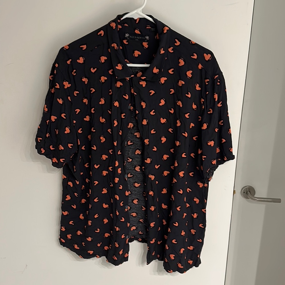 All saints heart button down - size XXL